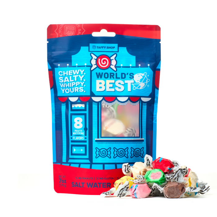 World's Best Saltwater Taffy Bag 12-Pack Taffy Shop
