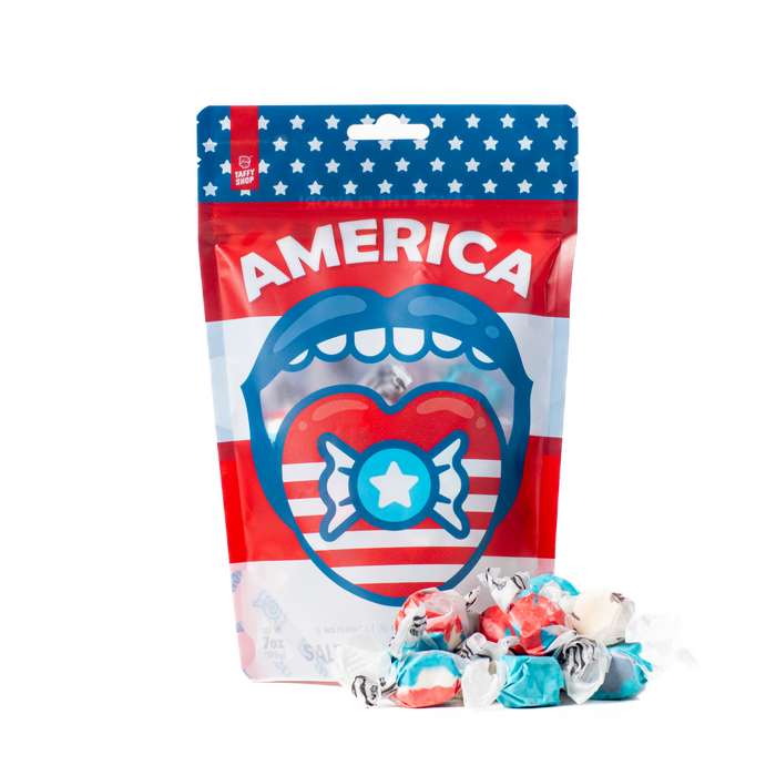 America Patriotic Taffy Bag 12-Pack Taffy Shop