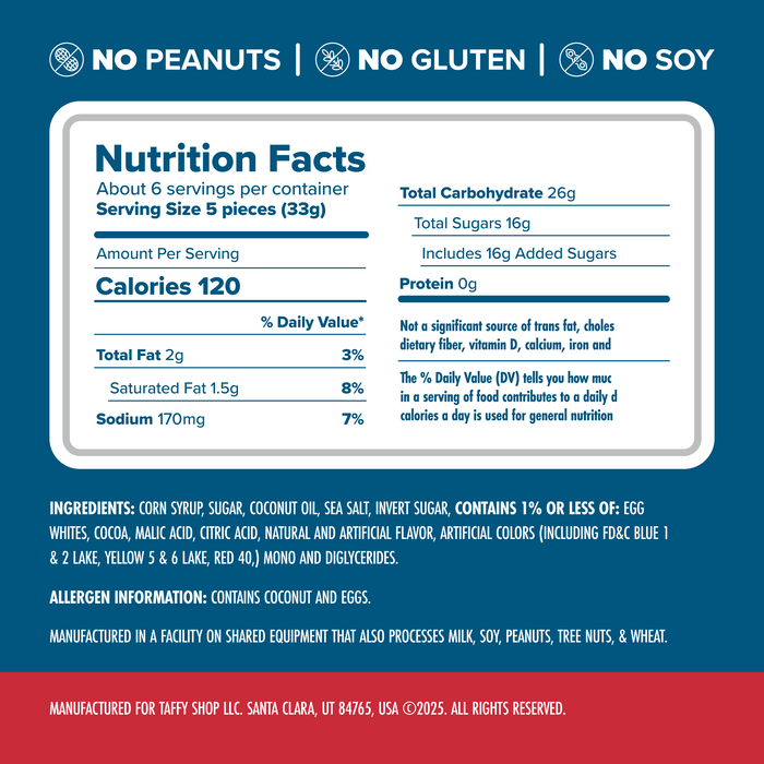 America Patriotic Taffy Bag 12-Pack Taffy Shop