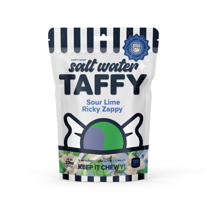 Sour Lime Ricky Zappy Taffy Taffy Shop Wholesale 10-Pack (2lb) Bulk