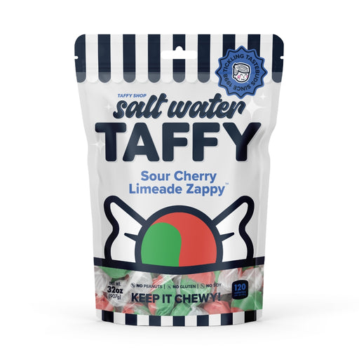 Sour Cherry Limeade Zappy Taffy Taffy Shop Wholesale 10-Pack (2lb) Bulk