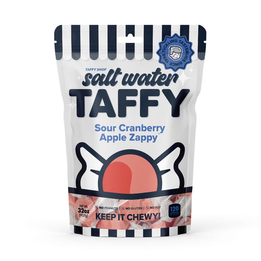 Sour Cranberry Apple Zappy Taffy Taffy Shop Wholesale 10-Pack (2lb) Bulk