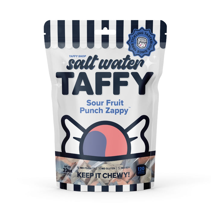 Sour Fruit Punch Zappy Taffy Taffy Shop Wholesale 10-Pack (2lb) Bulk