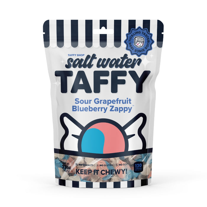 Sour Grapefruit Blueberry Zappy Taffy Taffy Shop Wholesale 10-Pack (2lb) Bulk