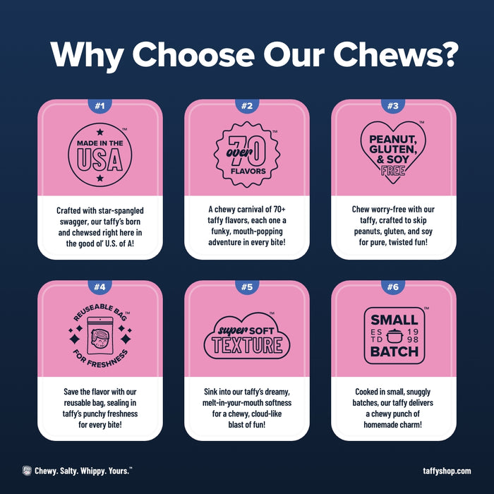 Chews the Right Taffy Bag 12-Pack Taffy Shop