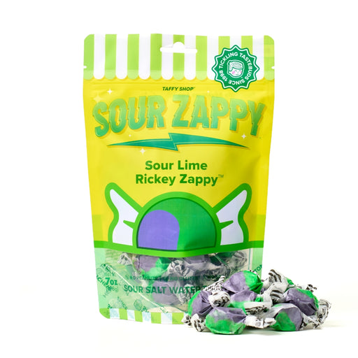 Sour Lime Rickey Zappy Taffy Taffy Shop Wholesale 12-Pack (7oz) Bags