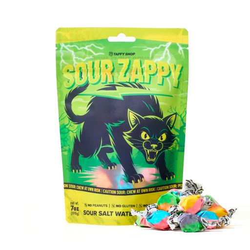 Sour Zappy Cat Taffy Bag 12-Pack Taffy Shop