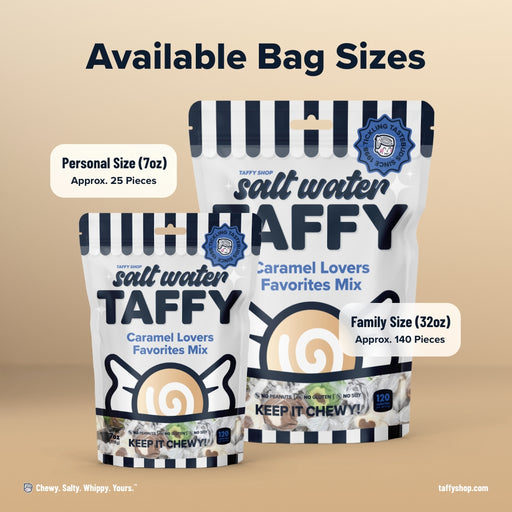 Caramel Lovers Favorites Taffy Mix Taffy Shop 12-Pack (7oz) Bags