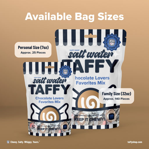 Chocolate Lovers Favorites Taffy Mix Taffy Shop 12-Pack (7oz) Bags