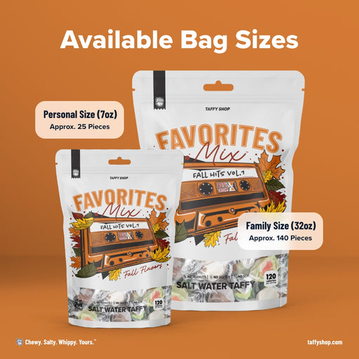 Fall Favorites Taffy Mix Taffy Shop 12-Pack (7oz) Bags