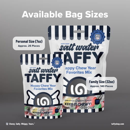 Happy Chew Year Favorites Taffy Mix Taffy Shop 12-Pack (7oz) Bags