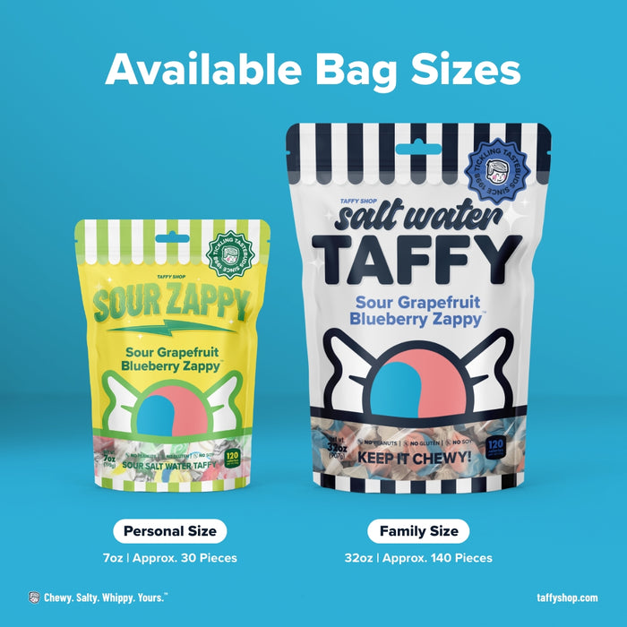 Sour Grapefruit Blueberry Zappy Taffy Taffy Shop Wholesale