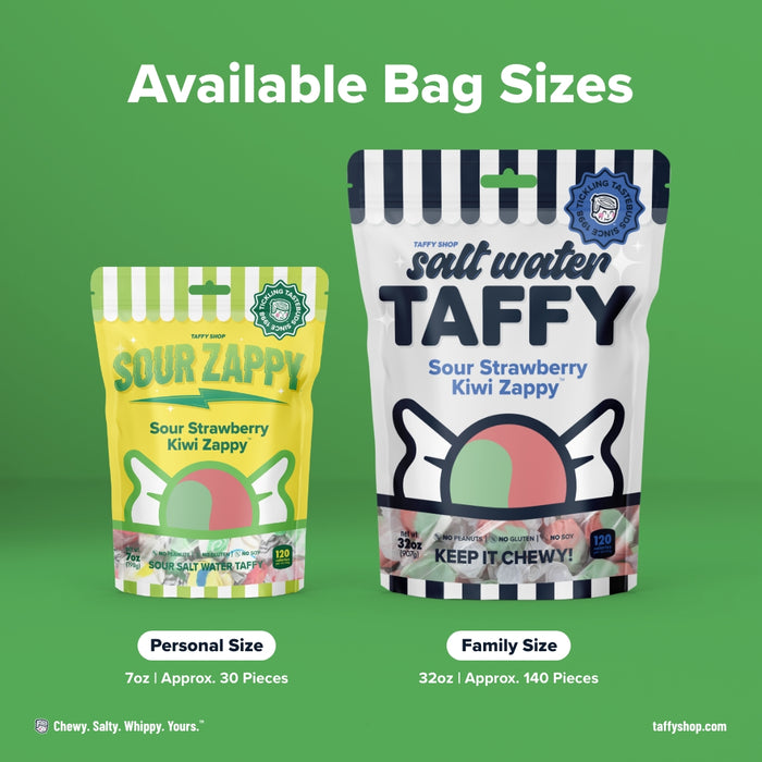 Sour Strawberry Kiwi Zappy Taffy Taffy Shop Wholesale