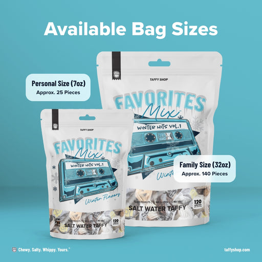 Winter Favorites Taffy Mix Taffy Shop 12-Pack (7oz) Bags