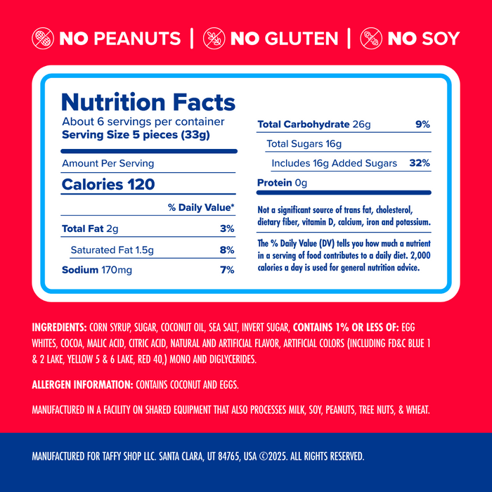 World's Best Saltwater Taffy Bag 12-Pack Taffy Shop