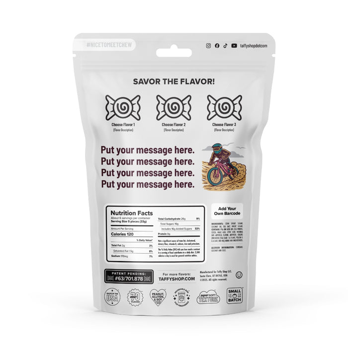 Taffy Trail Treats Custom Bags 12-Pack Taffy Shop Wholesale