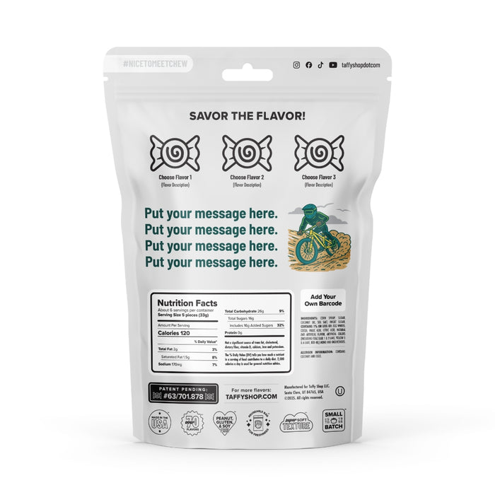 Taffy Trail Treats Custom Bags 12-Pack Taffy Shop Wholesale