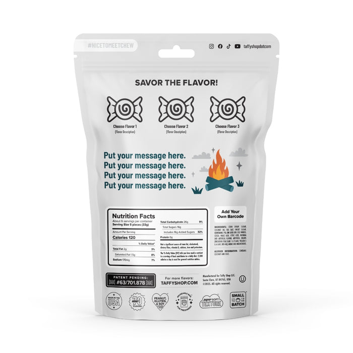 This Taffy is in Tents Custom Bags 12-Pack Taffy Shop Wholesale