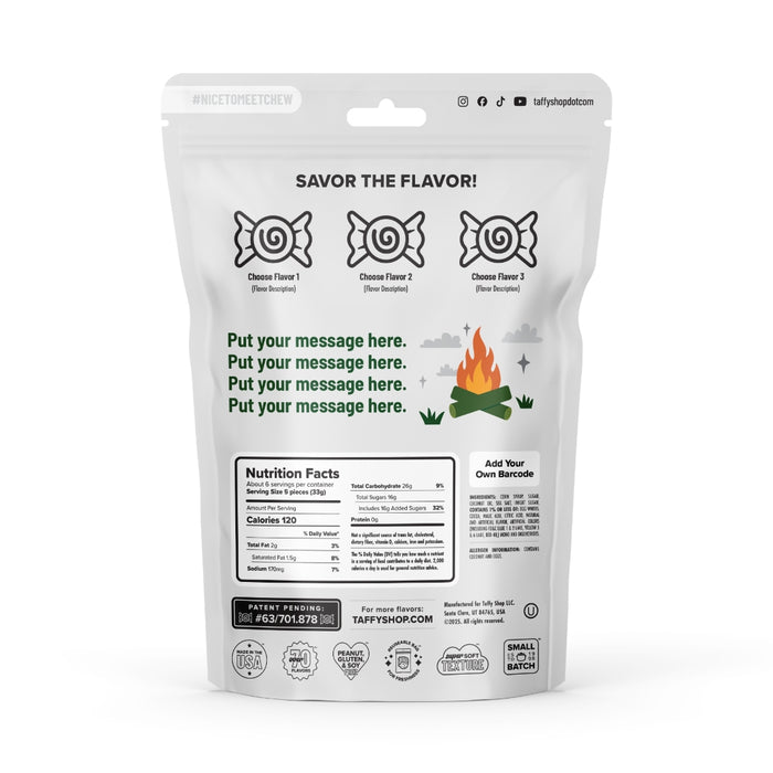 This Taffy is in Tents Custom Bags 12-Pack Taffy Shop Wholesale