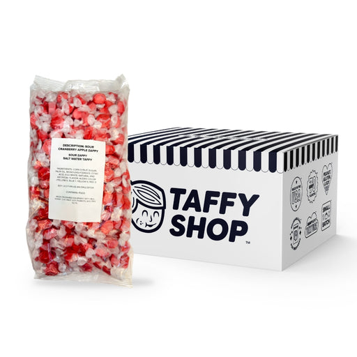 Sour Cranberry Apple Zappy Taffy Taffy Shop Wholesale 10-Pack (2lb) Bulk