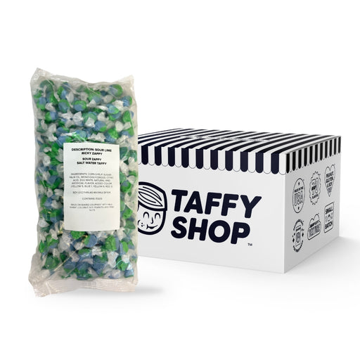 Sour Lime Ricky Zappy Taffy Taffy Shop Wholesale 10-Pack (2lb) Bulk