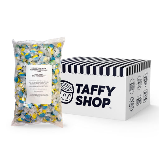 Sour Raspberry Lemonade Zappy Taffy Taffy Shop Wholesale 10-Pack (2lb) Bulk