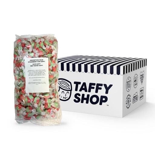 Sour Strawberry Kiwi Zappy Taffy Taffy Shop Wholesale 10-Pack (2lb) Bulk