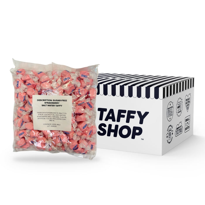 Sugar-Free Fresh Strawberry Taffy Taffy Shop 10-Pack (2lb) Bulk