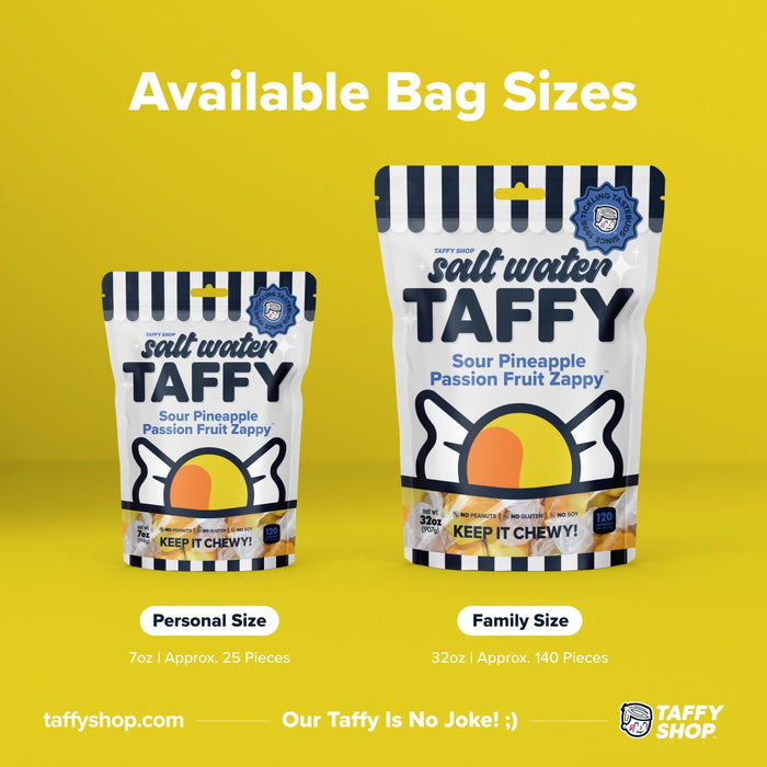Sour Pineapple Passion Fruit Zappy Taffy Taffy Shop Wholesale